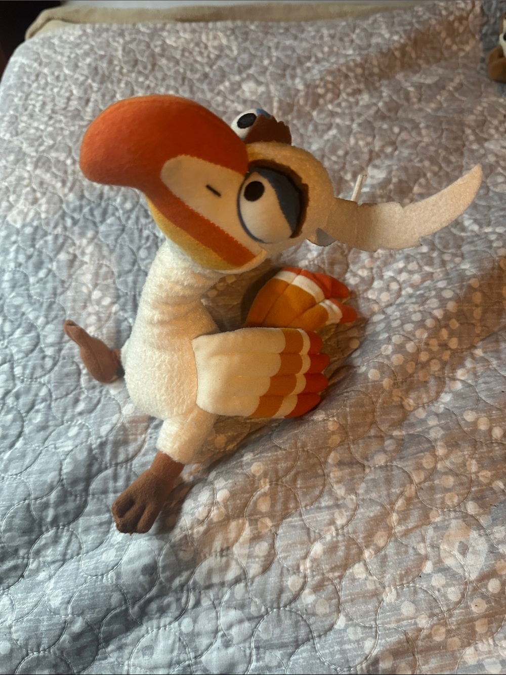 Plush Zazu from The Lion King Broadway Musical- White and Orange